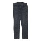 LEVI'S Mens Slim Black Denim Raw Zip Jeans W30 L31 Classic Fit