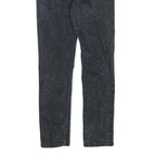 LEVI'S Mens Slim Black Denim Raw Zip Jeans W30 L31 Classic Fit