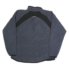 CHAMPION Mens Blue & Black Plain Half Zip Pullover Jumper L Sportswear