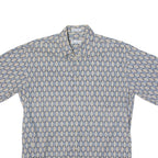 BANMA BILAS Mens Shirt Blue Crazy Pattern M