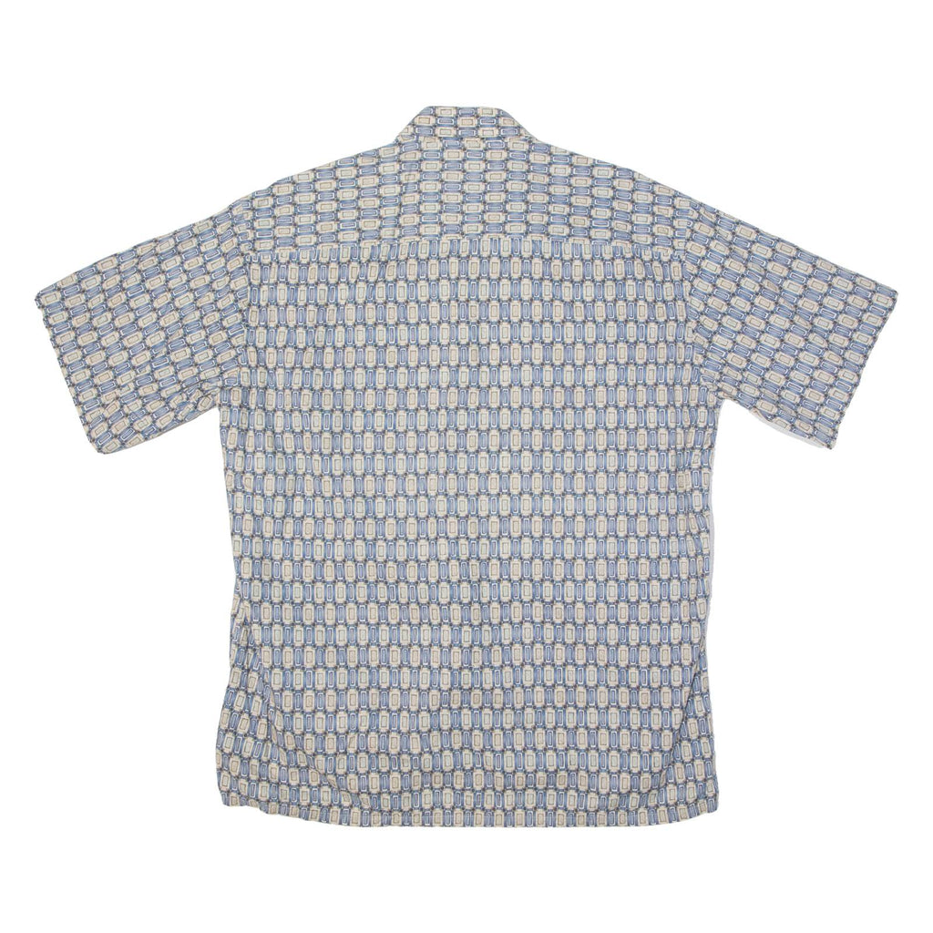 BANMA BILAS Mens Shirt Blue Crazy Pattern M