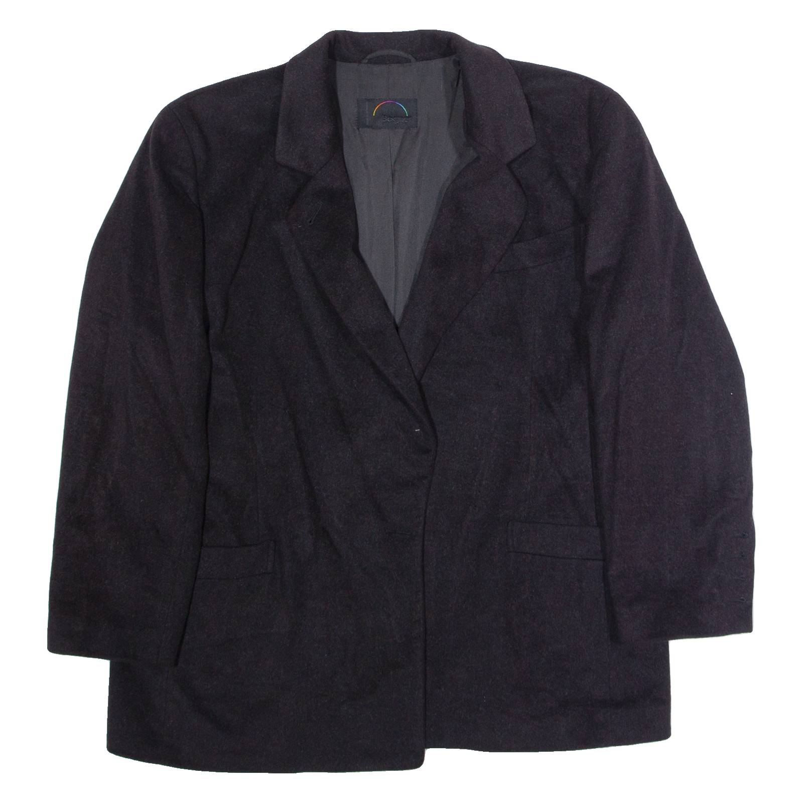 BOGNER Womens Blazer Jacket Black Wool XL
