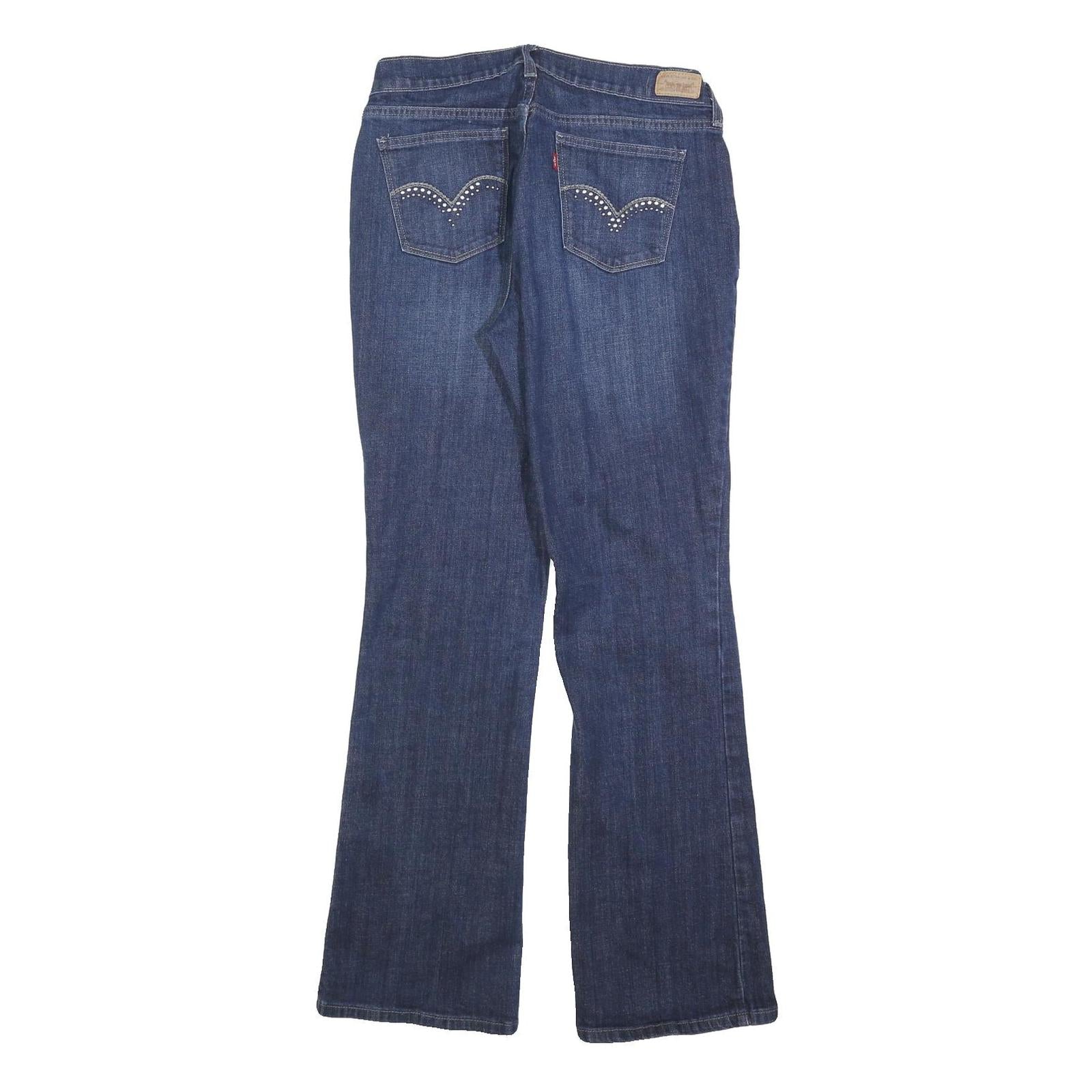 LEVI'S Womens Jeans Blue Regular Bootcut Denim Medium W30 L32 Studded Pockets