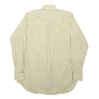 CHARLES TYRWHITT Mens Yellow & Blue Check Shirt M Classic Fit Cotton Blend