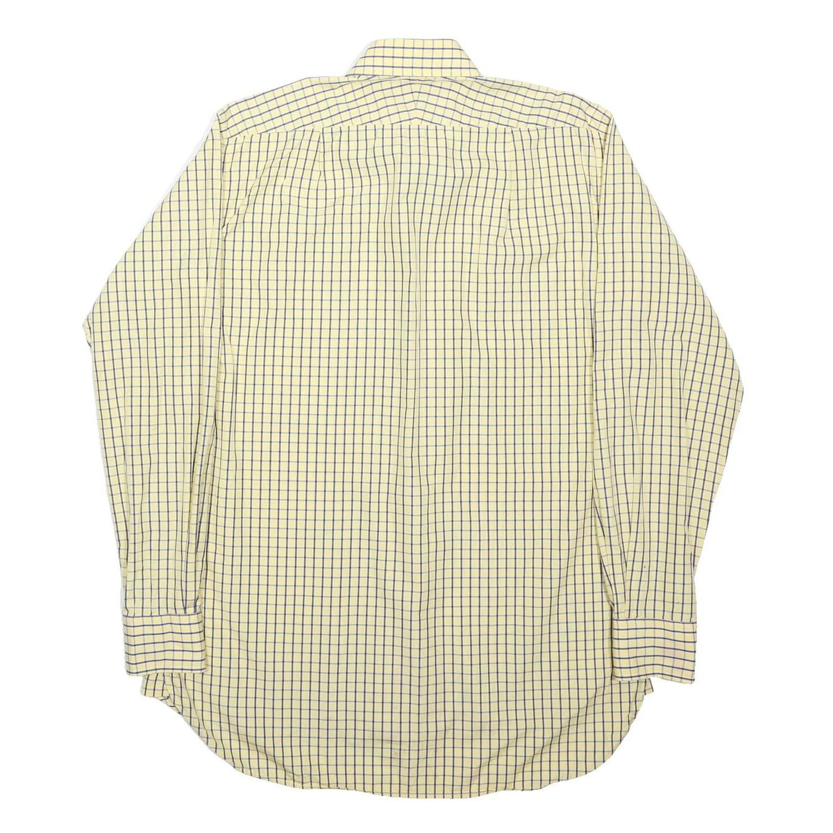 CHARLES TYRWHITT Mens Yellow & Blue Check Shirt M Classic Fit Cotton Blend