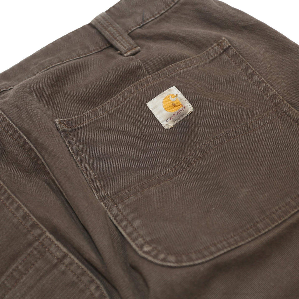 CARHARTT Womens Cotton Blend Brown Regular Fit Straight Leg Trousers W32 L26