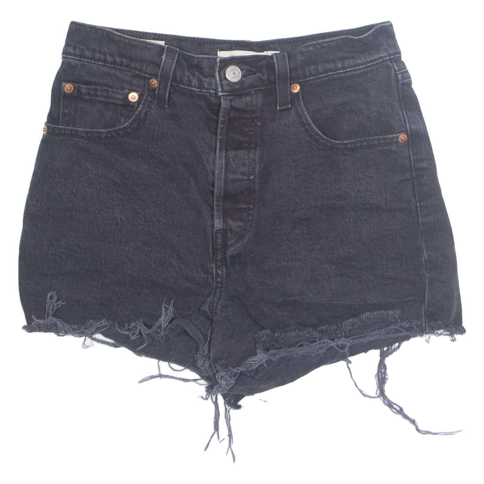 LEVI'S Ribcage Womens Denim Shorts Black S W27