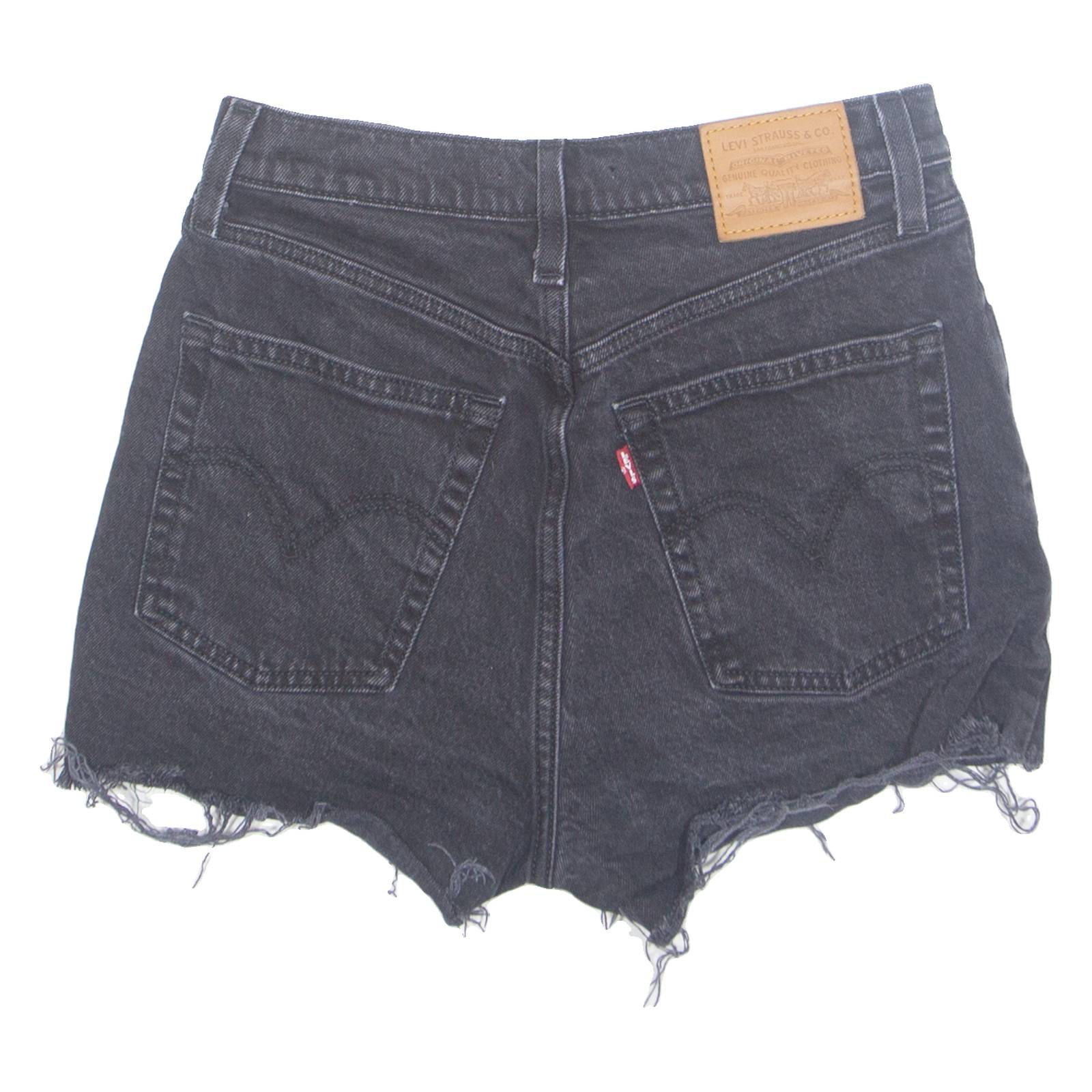 LEVI'S Ribcage Womens Denim Shorts Black S W27