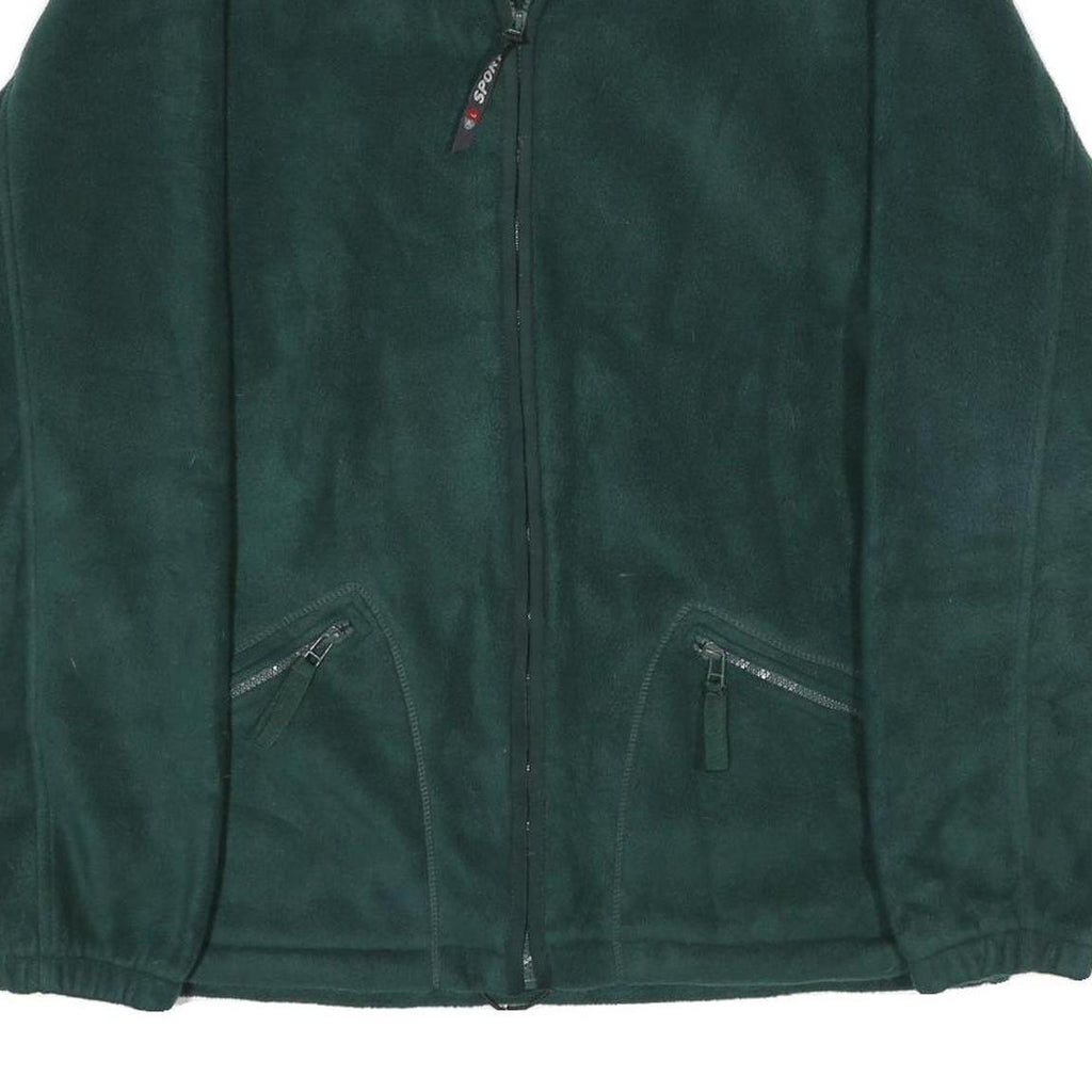 LEGACY Mens Green Polyester Zip Jacket L Fleece Casual Warm Outerwear