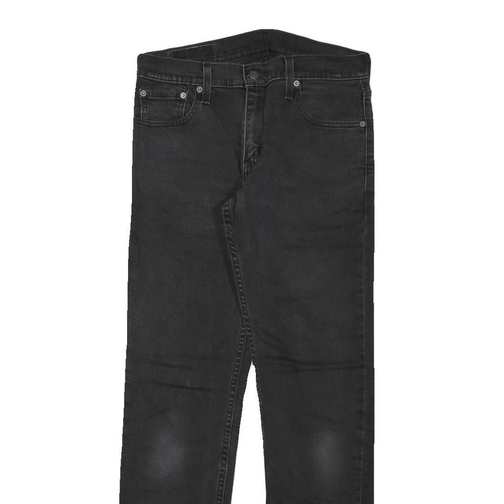 LEVI'S 511 Mens Slim Black Denim Jeans Cotton Blend W30 L32 Classic Fit Zip