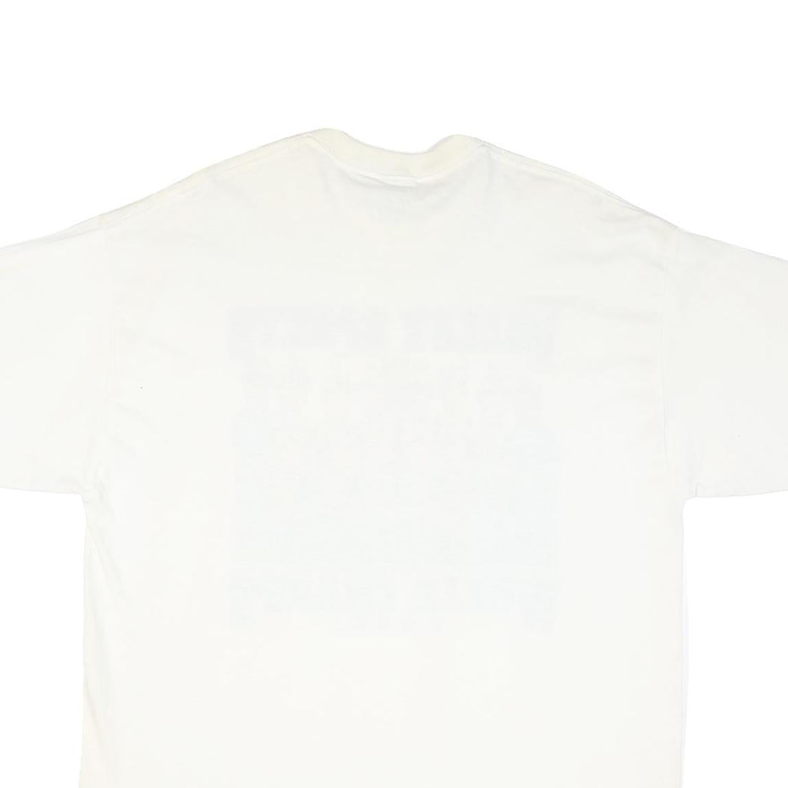 JERZEES Mens White Valley Sports World Champs 2002 Graphic T-Shirt XL Short