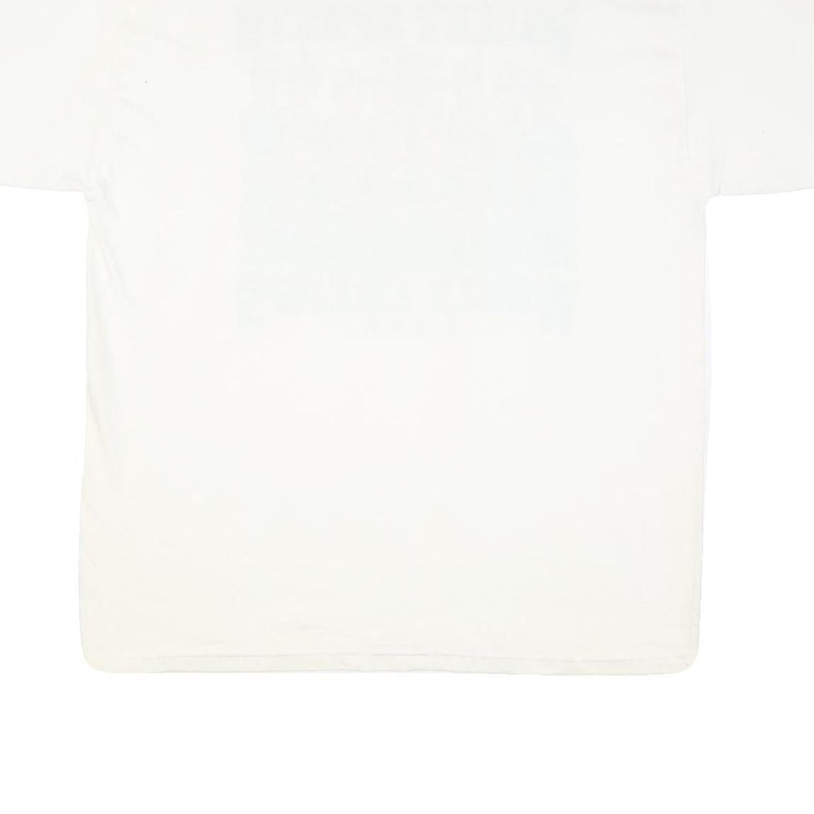 JERZEES Mens White Valley Sports World Champs 2002 Graphic T-Shirt XL Short