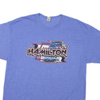 Mens Blue Kyle Hamilton Graphic T-Shirt XL Short Sleeve Crew Neck Racing