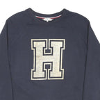TOMMY HILFIGER Womens Navy Blue Sweatshirt M Crew Neck Cotton Blend Pullover
