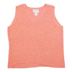 PENDLETON Womens Pink Sleeveless Jumper V-Neck Knit XL Summer Knitwear