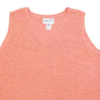 PENDLETON Womens Pink Sleeveless Jumper V-Neck Knit XL Summer Knitwear