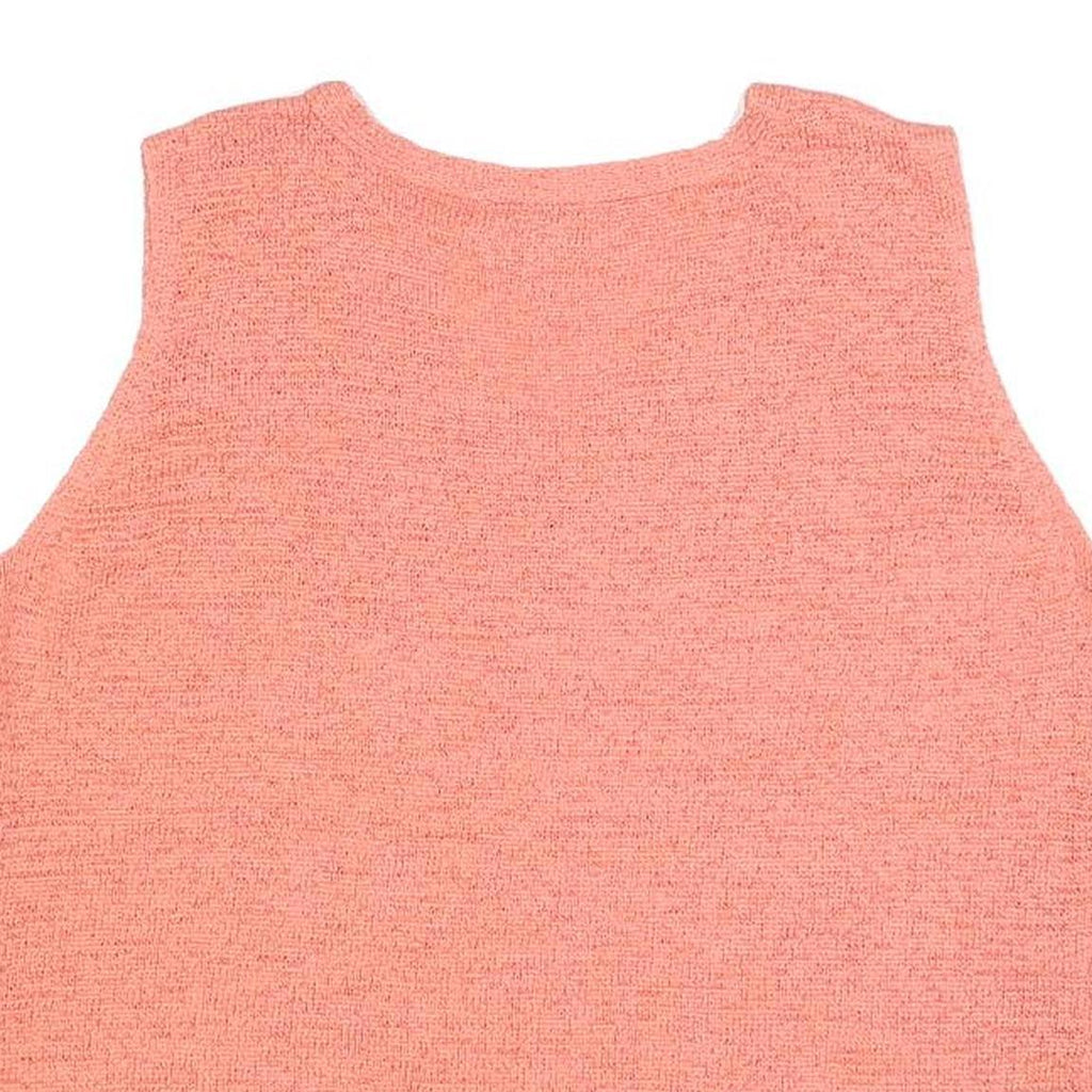 PENDLETON Womens Pink Sleeveless Jumper V-Neck Knit XL Summer Knitwear