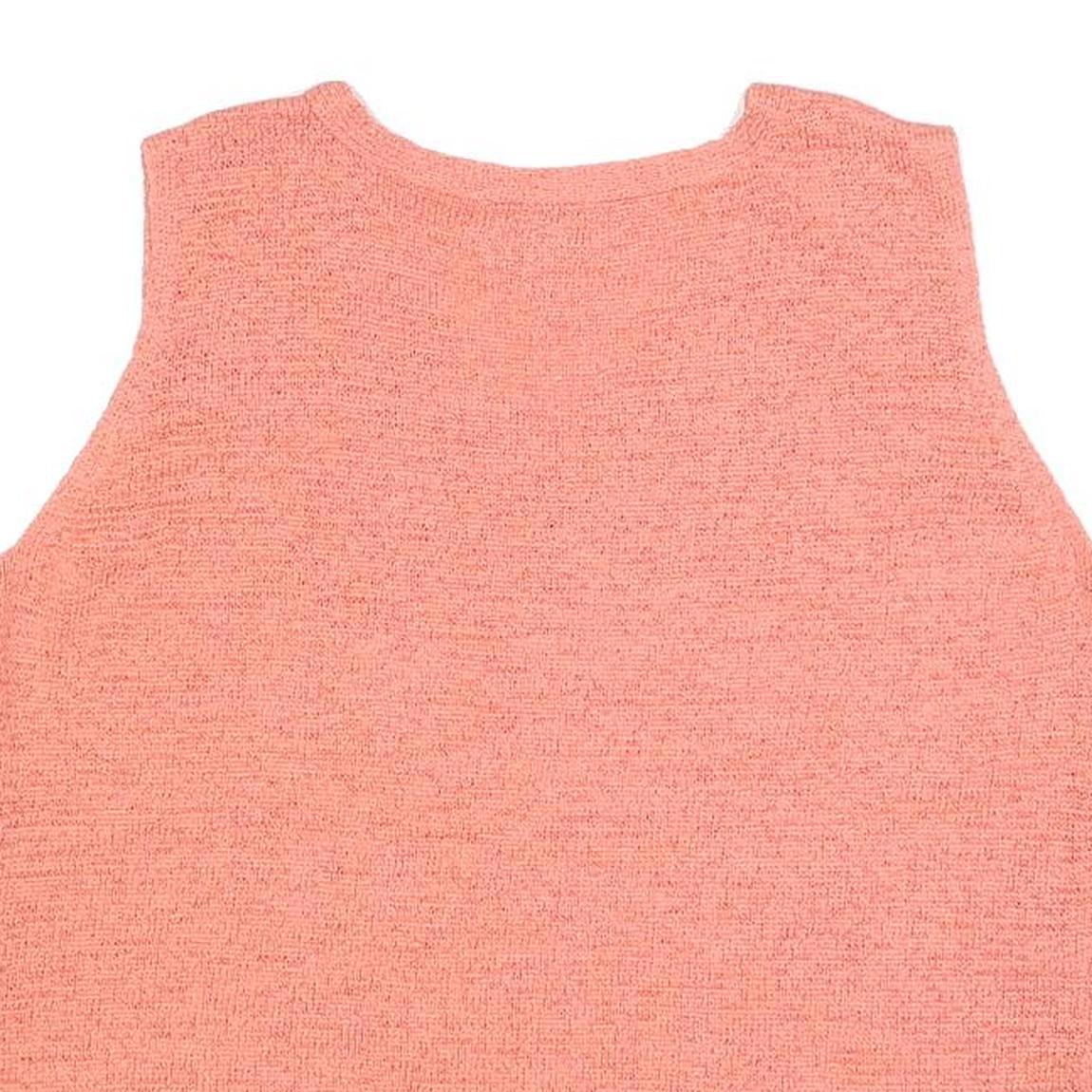 PENDLETON Womens Pink Sleeveless Jumper V-Neck Knit XL Summer Knitwear