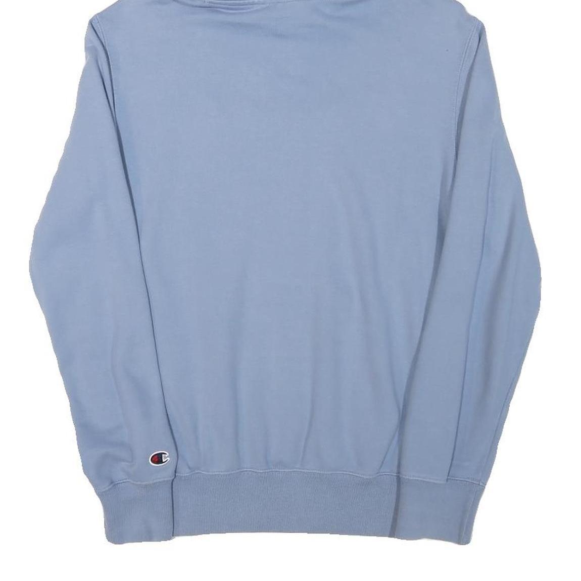 CHAMPION Mens Blue Pullover Hoodie S Cotton Blend Casual Sportswear