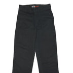 DICKIES Mens Polycotton Black Regular Straight Trousers W30 L32 Workwear Zip