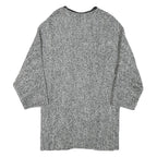 ZARA BASIC Womens Grey Acrylic Blend Relaxed Jacket Size S Knit Oversized