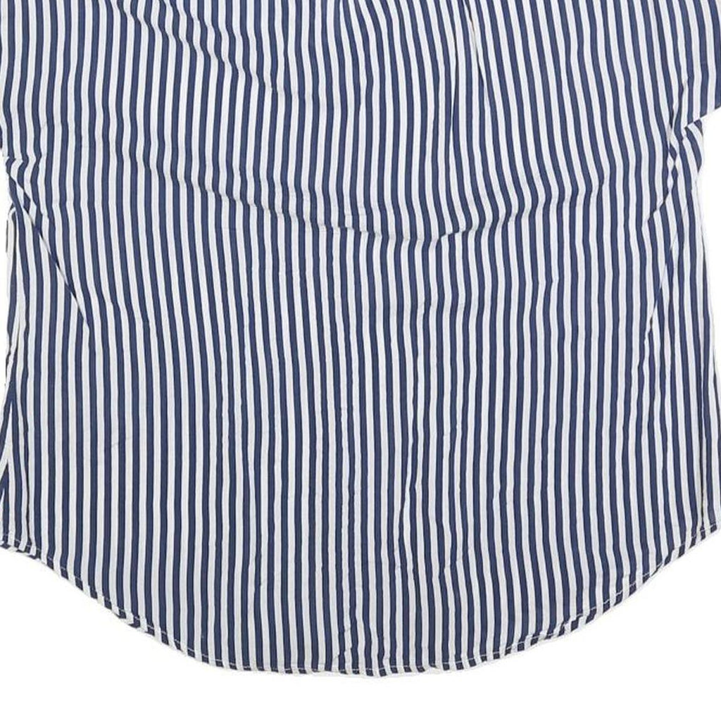 GAP Womens Blue & White Striped Top Short Sleeve V-Neck M Lightweight Casual