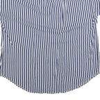 GAP Womens Blue & White Striped Top Short Sleeve V-Neck M Lightweight Casual