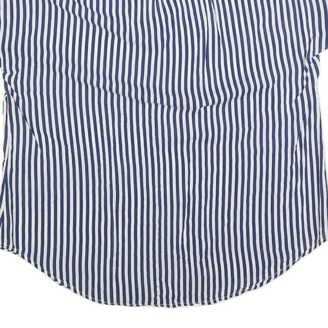GAP Womens Blue & White Striped Top Short Sleeve V-Neck M Lightweight Casual