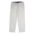 TOMMY HILFIGER Mens Cotton Blend White Regular Straight Trousers W32 L30 Classic