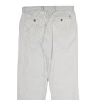 TOMMY HILFIGER Mens Cotton Blend White Regular Straight Trousers W32 L30 Classic