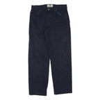 LEVI'S Mens Cotton Blend Black Regular Straight Trousers W30 L30 Classic Zip