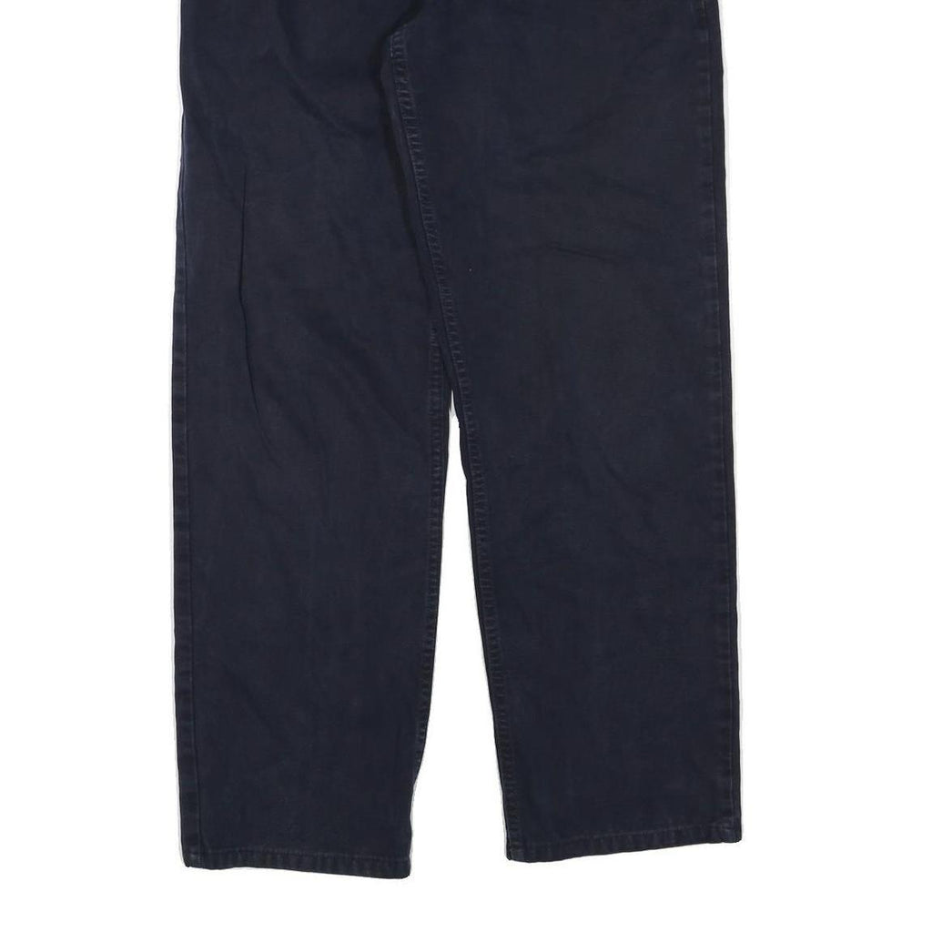 LEVI'S Mens Cotton Blend Black Regular Straight Trousers W30 L30 Classic Zip