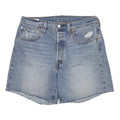 LEVI'S Womens Denim Blue Casual Shorts L W32 Distressed Cotton Blend