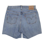 LEVI'S Womens Denim Blue Casual Shorts L W32 Distressed Cotton Blend
