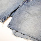 LEVI'S Womens Denim Blue Casual Shorts L W32 Distressed Cotton Blend