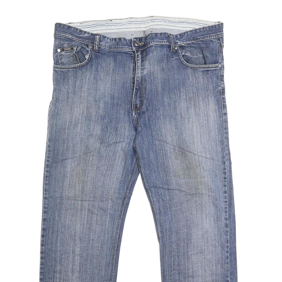 G-STAR Mens Jeans Blue Regular Straight Denim Medium W40 L30 Embroidered Pockets