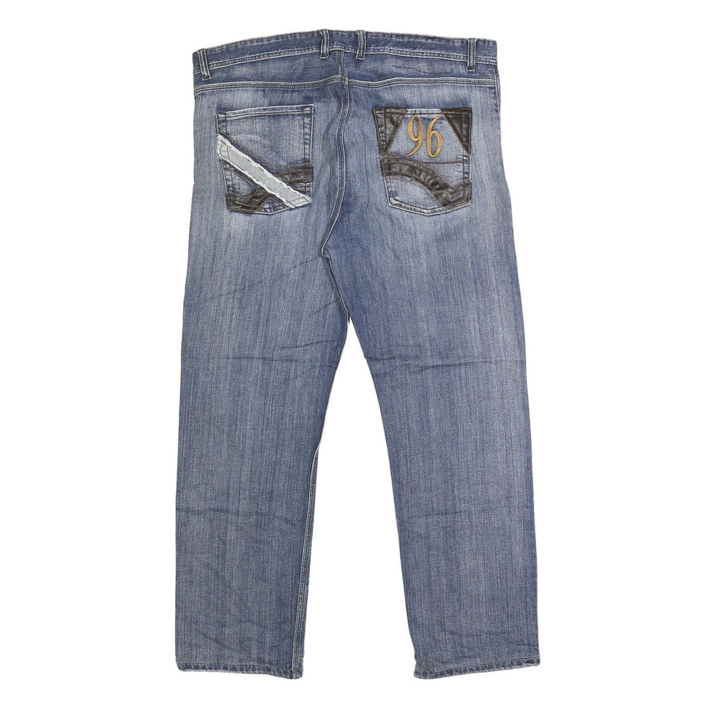 G-STAR Mens Jeans Blue Regular Straight Denim Medium W40 L30 Embroidered Pockets