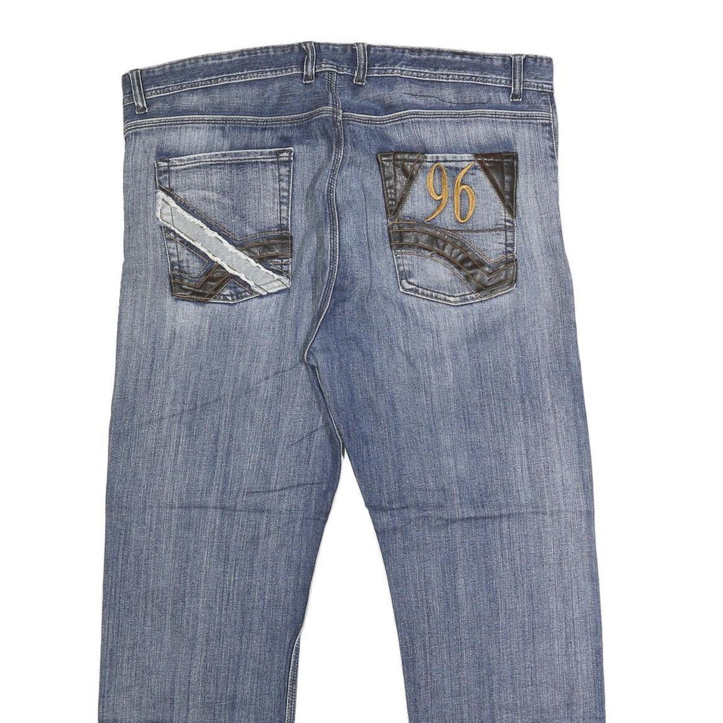 G-STAR Mens Jeans Blue Regular Straight Denim Medium W40 L30 Embroidered Pockets