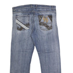 G-STAR Mens Jeans Blue Regular Straight Denim Medium W40 L30 Embroidered Pockets