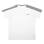 ADIDAS Mens White & Black Classic T-Shirt XL Short Sleeve Crew Neck Sportswear
