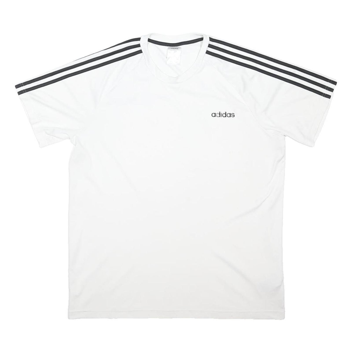 ADIDAS Mens White & Black Classic T-Shirt XL Short Sleeve Crew Neck Sportswear