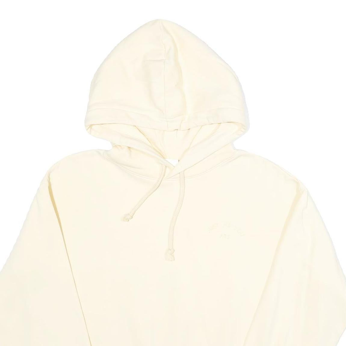 H&M Womens Cream Hoodie XS Cotton Blend Pullover Casual Essentials