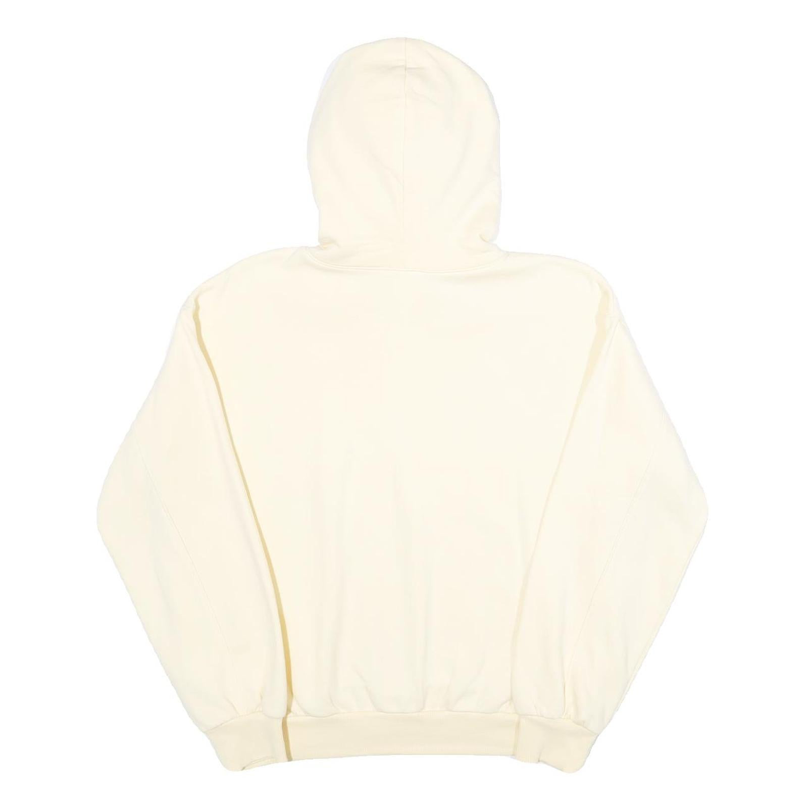 H&M Womens Cream Hoodie XS Cotton Blend Pullover Casual Essentials