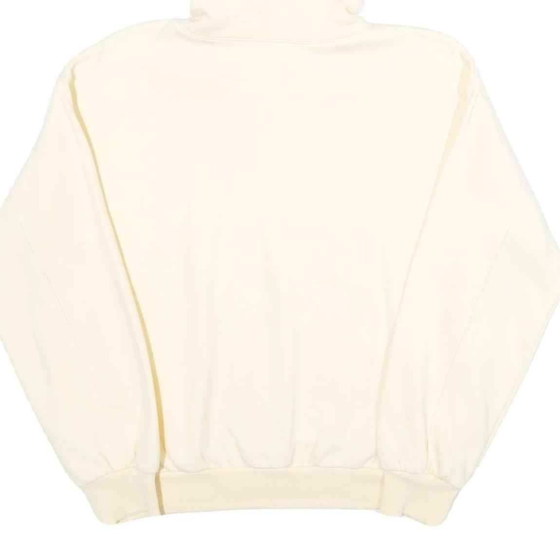 H&M Womens Cream Hoodie XS Cotton Blend Pullover Casual Essentials
