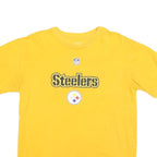 REEBOK Mens Yellow Steelers Graphic T-Shirt S Short Sleeve Crew Neck NFL