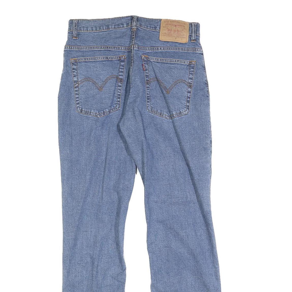 LEVI'S Womens Regular Blue Denim Jeans Medium W28 L30 Classic Cotton Blend Zip