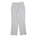 TREND Womens Polyester Blend Grey Regular Fit Straight Leg Trousers W25 L28