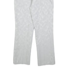 TREND Womens Polyester Blend Grey Regular Fit Straight Leg Trousers W25 L28