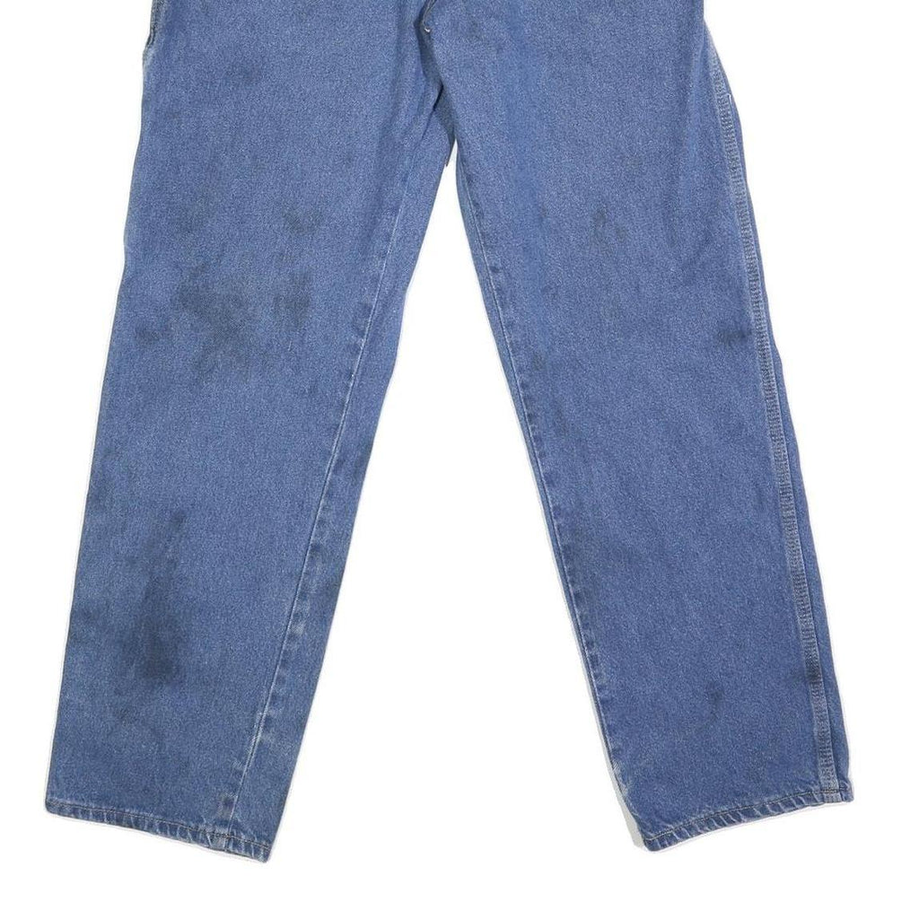 DICKIES Mens Jeans Blue Regular Straight Denim W30 L31 Workwear Zip Closure