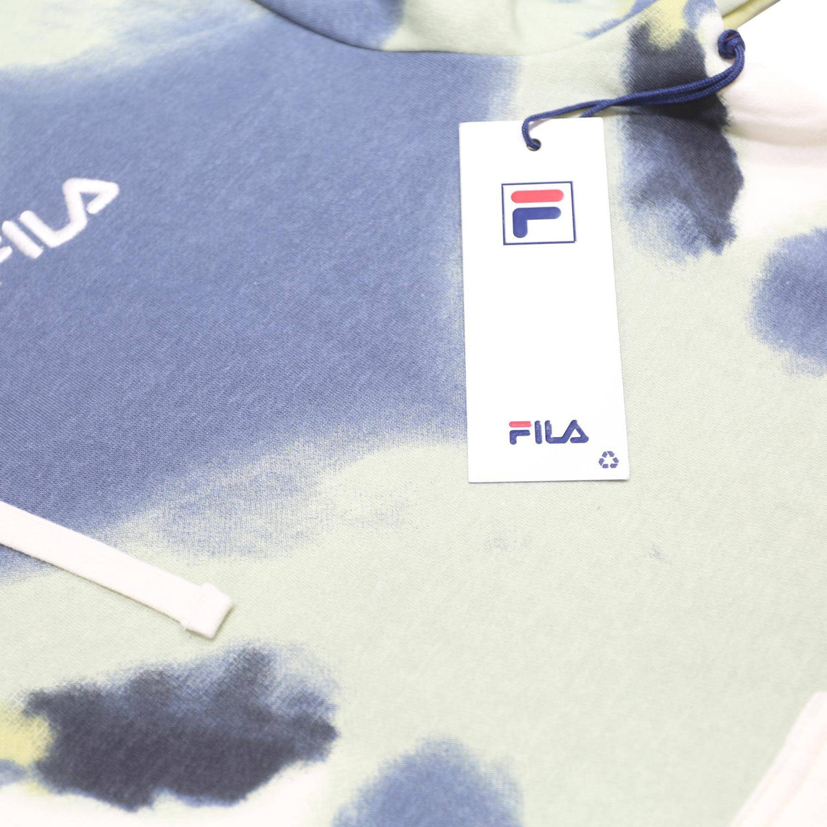 FILA Mens Multi Colour Tie Dye Pullover Hoodie M Cotton Blend Casual